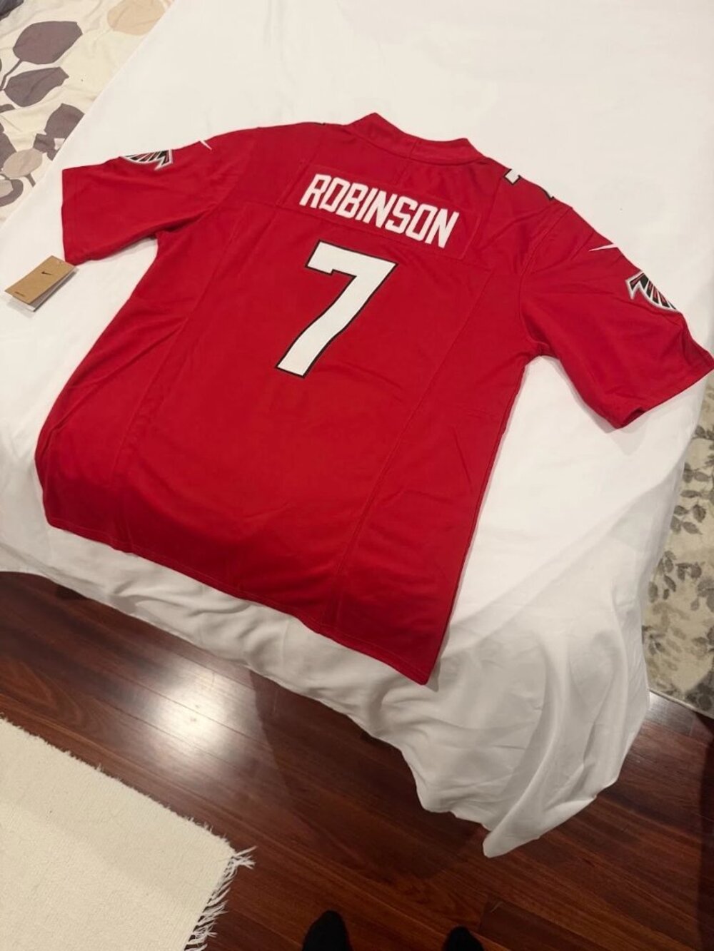 Bijan Robinson Kids Red Jersey Vapor Stitched